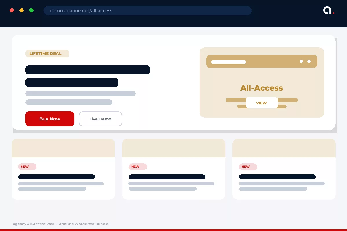 Agency All-Access Pass — WordPress bundle preview