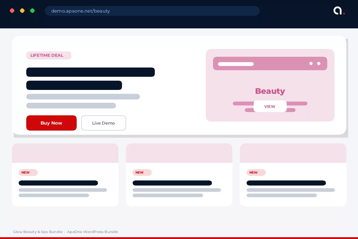 Glow Beauty & Spa Bundle — WordPress bundle preview