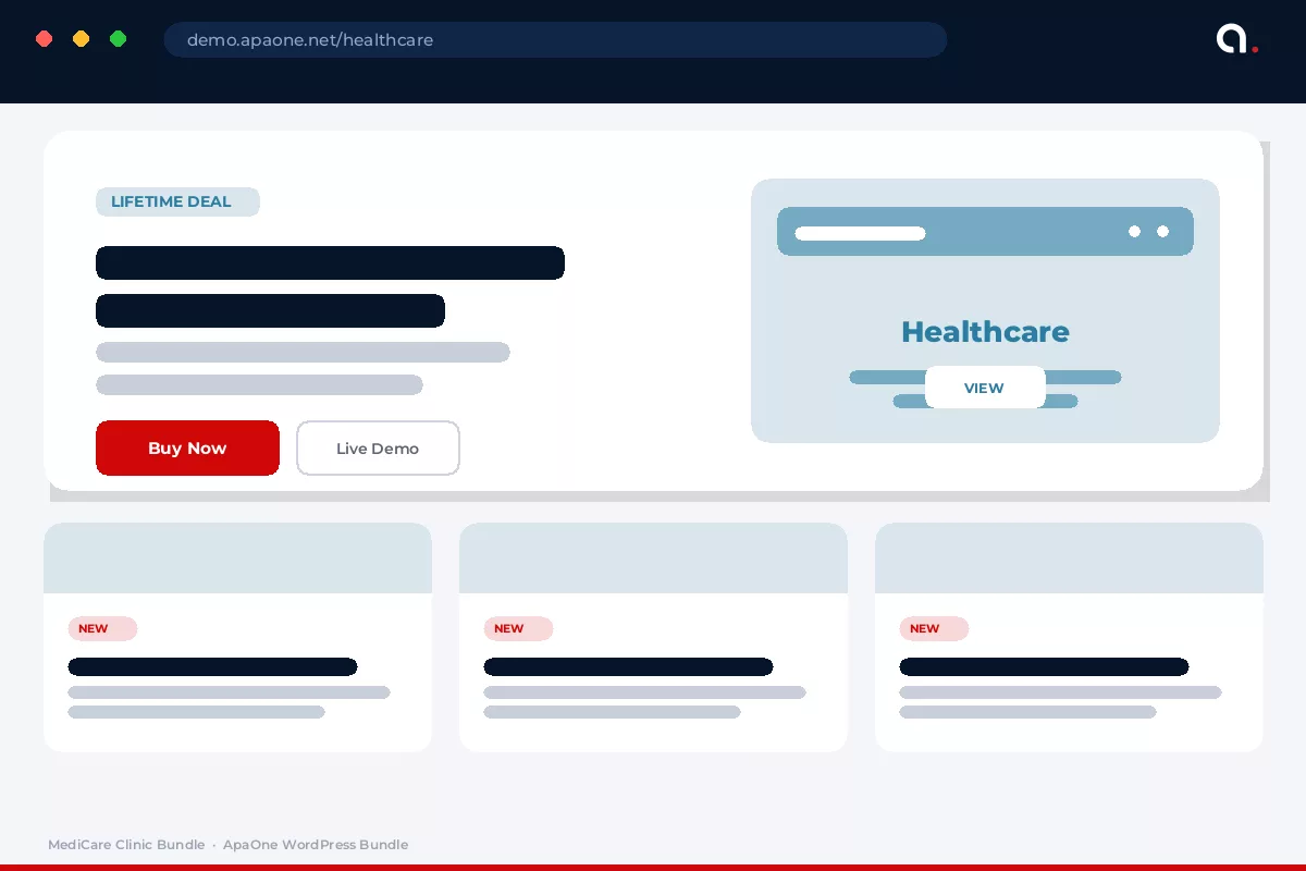 MediCare Clinic Bundle — WordPress bundle preview
